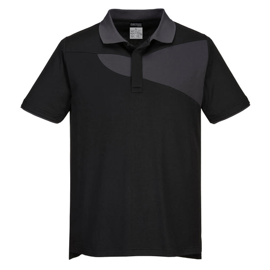 Polo Alta visibilidade PW2 S/S-Preto/Cinza Zoom-S-RAG-Tailors-Fardas-e-Uniformes-Vestuario-Pro