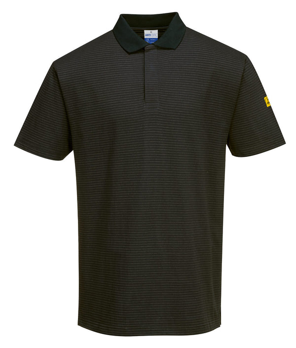 Polo Anti-estático ESD-Preto-L-RAG-Tailors-Fardas-e-Uniformes-Vestuario-Pro