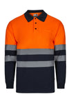 Polo Bicolor Alta Visibilidade-Azul Marinho/Laranja Fluorescente - 01/19-S-RAG-Tailors-Fardas-e-Uniformes-Vestuario-Pro