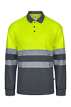 Polo Bicolor Alta Visibilidade-Cinza/Amarelo Fluorescente - 08/20-S-RAG-Tailors-Fardas-e-Uniformes-Vestuario-Pro