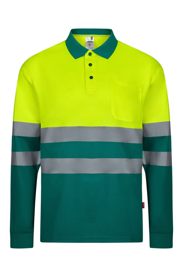 Polo Bicolor Alta Visibilidade-Verde/Amarelo Fluorescente - 02/20-S-RAG-Tailors-Fardas-e-Uniformes-Vestuario-Pro