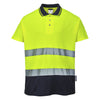 Polo Bicolor de Algodão Comfort de Alta Visibilidade-Amarelo/marinho-S-RAG-Tailors-Fardas-e-Uniformes-Vestuario-Pro