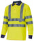 Polo Bicolor de Manga Comprida de Alta Visibilidade-Amarelo-S-RAG-Tailors-Fardas-e-Uniformes-Vestuario-Pro