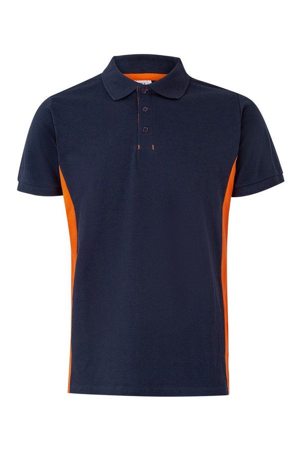 Polo Bicolor de Manga Curta-Azul Marinho/Laranja-XS-RAG-Tailors-Fardas-e-Uniformes-Vestuario-Pro