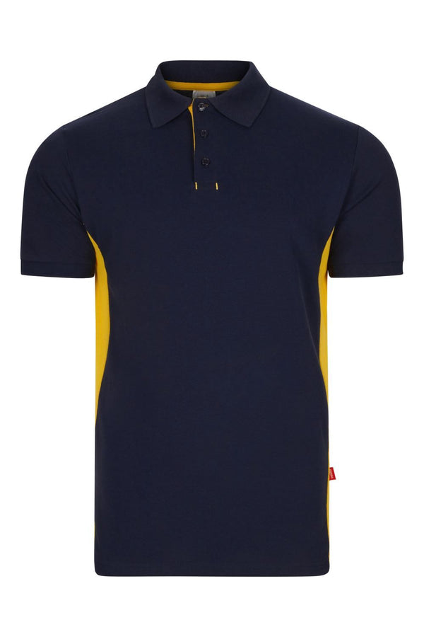 Polo Bicolor de Manga Curta-Azul Navy/Amarelo - 61/17-XS-RAG-Tailors-Fardas-e-Uniformes-Vestuario-Pro