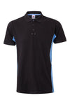 Polo Bicolor de Manga Curta-Preto/Azul Celeste-XS-RAG-Tailors-Fardas-e-Uniformes-Vestuario-Pro