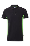 Polo Bicolor de Manga Curta-Preto/Verde Lima-XS-RAG-Tailors-Fardas-e-Uniformes-Vestuario-Pro