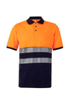 Polo Bicolor m\curta Alta Visibilidade-Laranja/Marinho-S-RAG-Tailors-Fardas-e-Uniformes-Vestuario-Pro