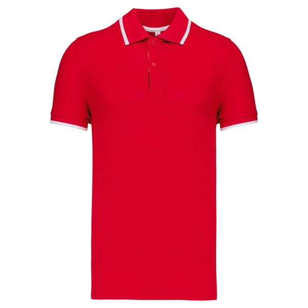Polo Comporta Bicolor Manga Curta Homem - 220g-Red / White / Navy-S-RAG-Tailors-Fardas-e-Uniformes-Vestuario-Pro