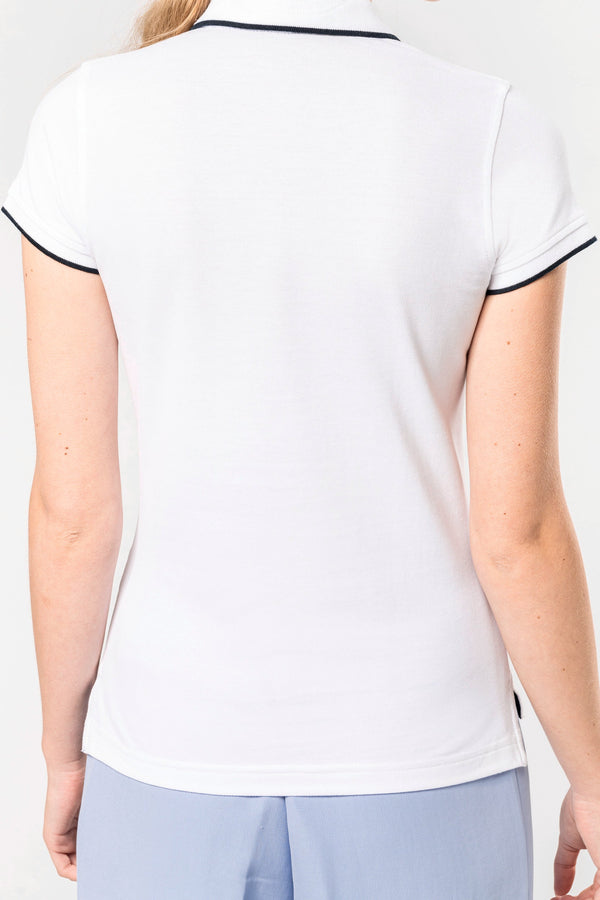 Polo Comporta Bicolor Manga Curta Senhora - 220g-RAG-Tailors-Fardas-e-Uniformes-Vestuario-Pro