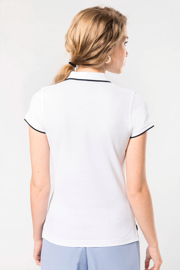 Polo Comporta Bicolor Manga Curta Senhora - 220g-RAG-Tailors-Fardas-e-Uniformes-Vestuario-Pro