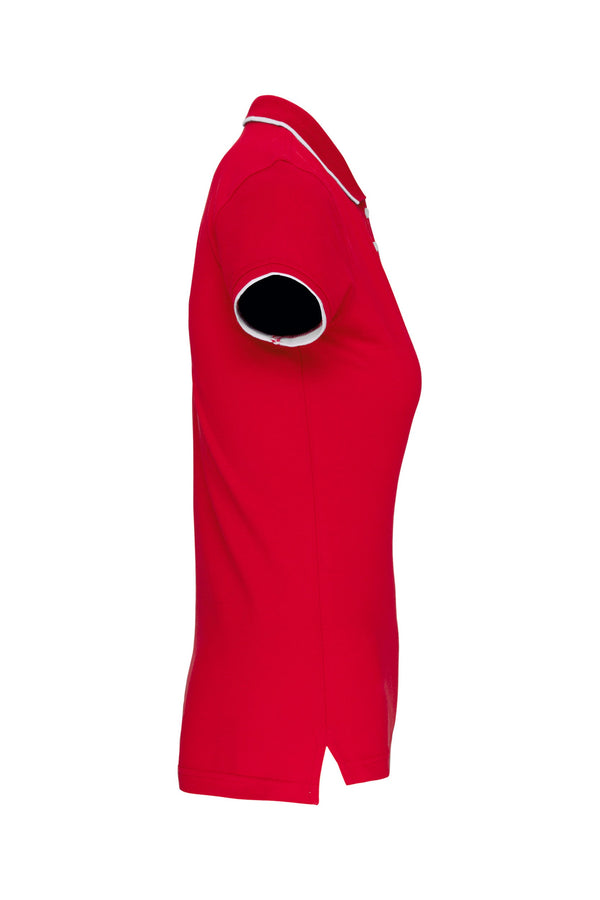 Polo Comporta Bicolor Manga Curta Senhora - 220g-RAG-Tailors-Fardas-e-Uniformes-Vestuario-Pro