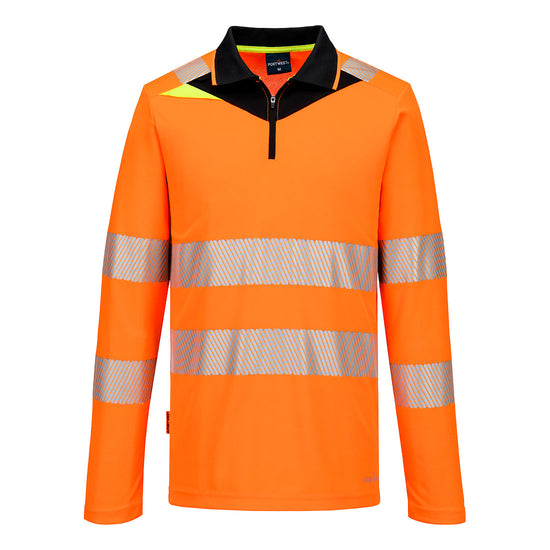 Polo DX4 - Alta Visibilidade Manga Comprida-Laranja/preto-S-RAG-Tailors-Fardas-e-Uniformes-Vestuario-Pro