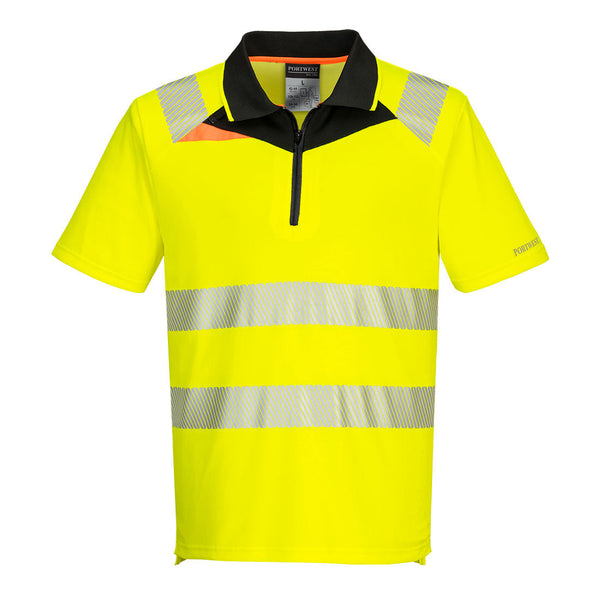Polo DX4 Alta visibilidade S/S-Amarelo/Preto-S-RAG-Tailors-Fardas-e-Uniformes-Vestuario-Pro