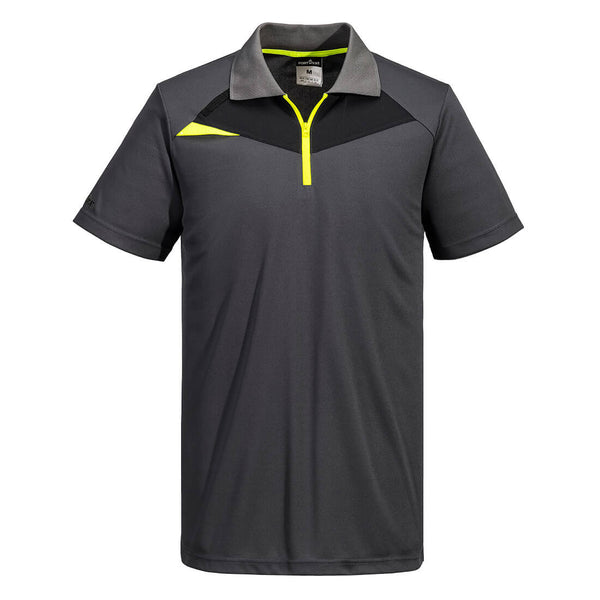 Polo DX4 de Manga Curta-Cinza Metal-S-RAG-Tailors-Fardas-e-Uniformes-Vestuario-Pro