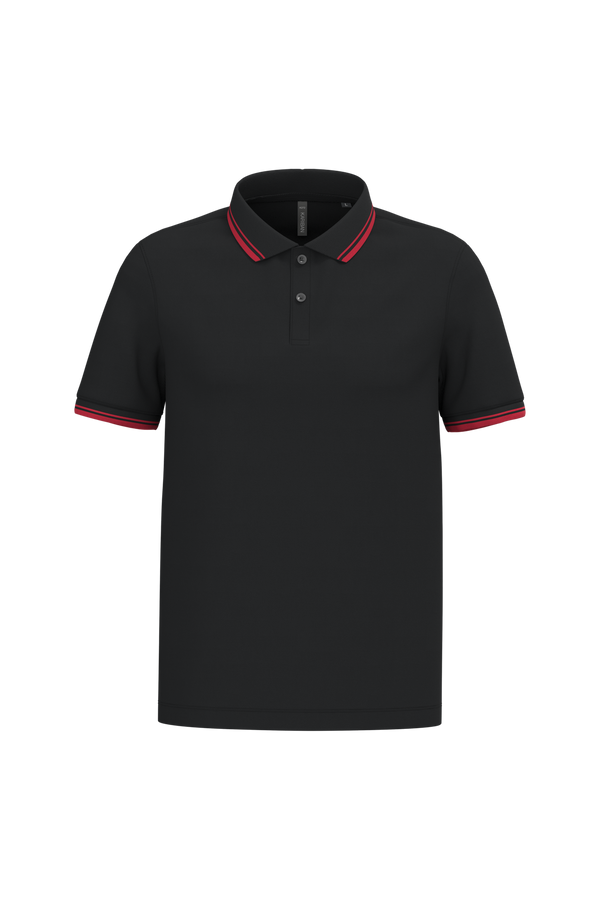 Polo Homem c\Friso as Riscas-Black / Red-S-RAG-Tailors-Fardas-e-Uniformes-Vestuario-Pro