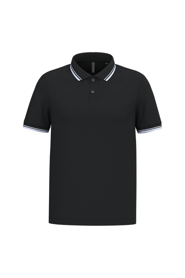 Polo Homem c\Friso as Riscas-Black / White-S-RAG-Tailors-Fardas-e-Uniformes-Vestuario-Pro