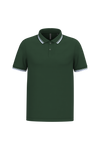 Polo Homem c\Friso as Riscas-Forest Green / White-S-RAG-Tailors-Fardas-e-Uniformes-Vestuario-Pro