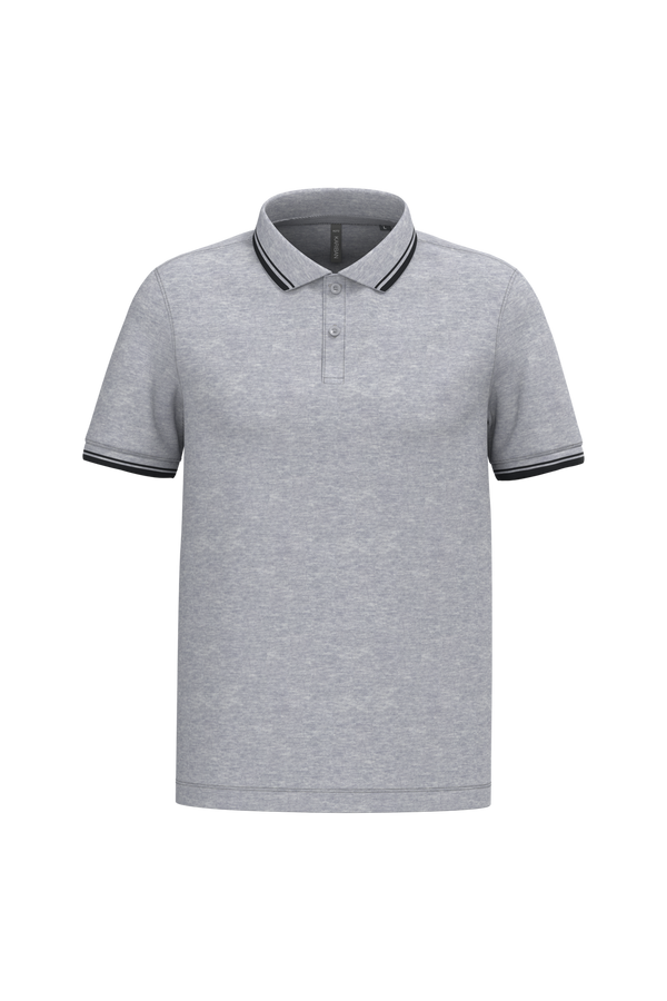 Polo Homem c\Friso as Riscas-Oxford Grey / Black-S-RAG-Tailors-Fardas-e-Uniformes-Vestuario-Pro