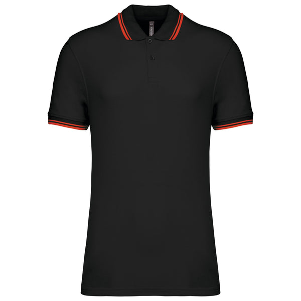 Polo Homem c\Friso as Riscas-Preto/Vermelho-S-RAG-Tailors-Fardas-e-Uniformes-Vestuario-Pro