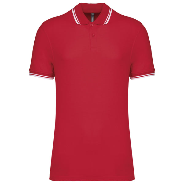 Polo Homem c\Friso as Riscas-Vermelho/Branco-S-RAG-Tailors-Fardas-e-Uniformes-Vestuario-Pro