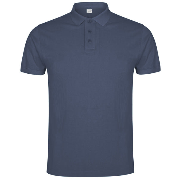 Polo Imperium de Manga Curta em Algodão para Homem-Azul Denim - 86-S-RAG-Tailors-Fardas-e-Uniformes-Vestuario-Pro