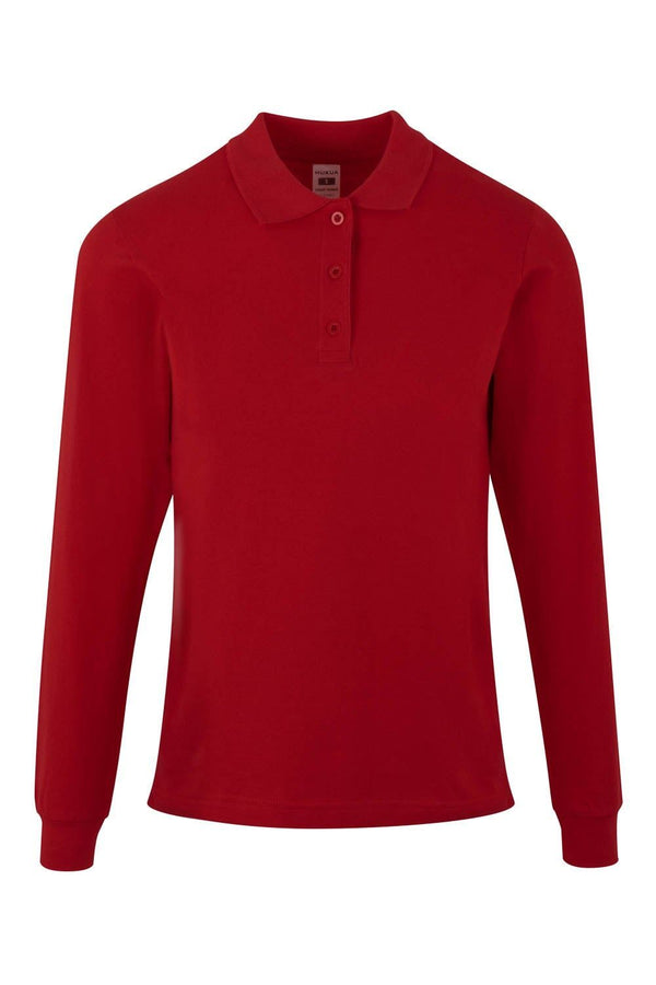 Polo M\Comprida Senhora Almeria-Red-XS-RAG-Tailors-Fardas-e-Uniformes-Vestuario-Pro