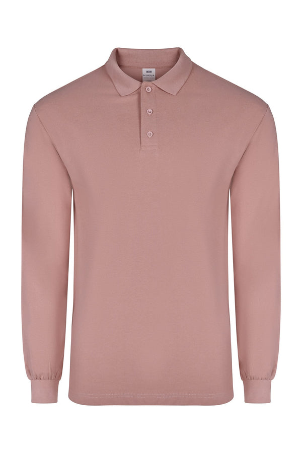 Polo M\Comprida Unisexo Almeria (1 de 2)-Pale Rose-S-RAG-Tailors-Fardas-e-Uniformes-Vestuario-Pro