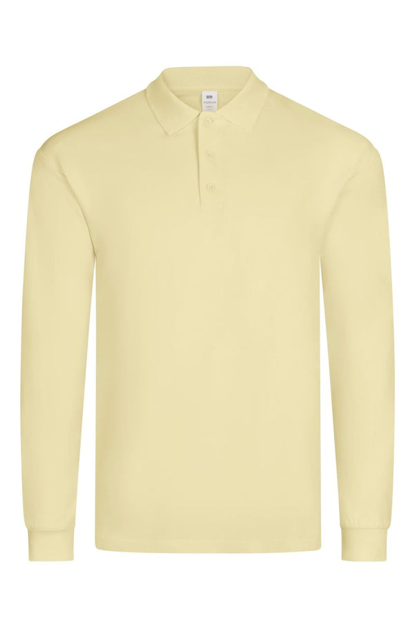 Polo M\Comprida Unisexo Almeria-Butter Yellow - 312-S-RAG-Tailors-Fardas-e-Uniformes-Vestuario-Pro