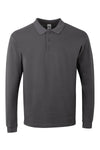 Polo M\Comprida Unisexo Almeria-Dark Grey-S-RAG-Tailors-Fardas-e-Uniformes-Vestuario-Pro