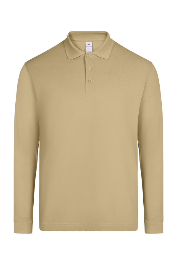 Polo M\Comprida Unisexo Traviola-Areia-S-RAG-Tailors-Fardas-e-Uniformes-Vestuario-Pro