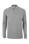 Polo M\Comprida Unisexo Traviola-Heather Grey-S-RAG-Tailors-Fardas-e-Uniformes-Vestuario-Pro