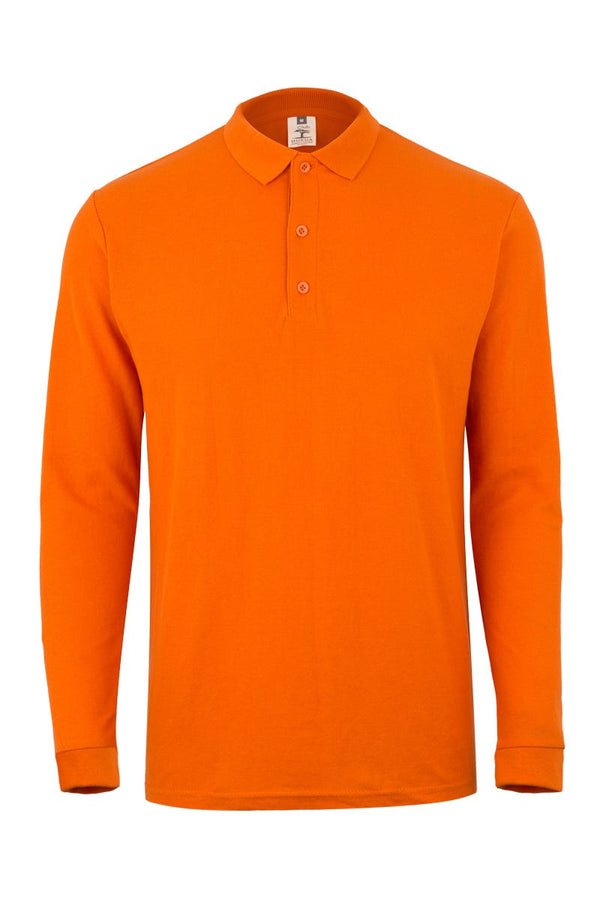 Polo M\Comprida Unisexo Traviola-Laranja-S-RAG-Tailors-Fardas-e-Uniformes-Vestuario-Pro