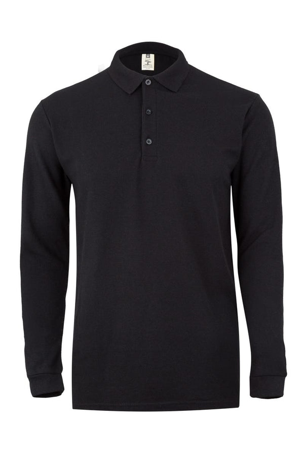 Polo M\Comprida Unisexo Traviola-Preto-S-RAG-Tailors-Fardas-e-Uniformes-Vestuario-Pro