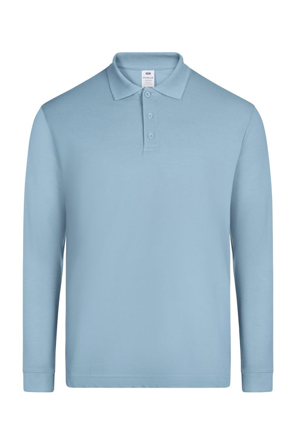 Polo M\Comprida Unisexo Traviola-Sky Blue-S-RAG-Tailors-Fardas-e-Uniformes-Vestuario-Pro