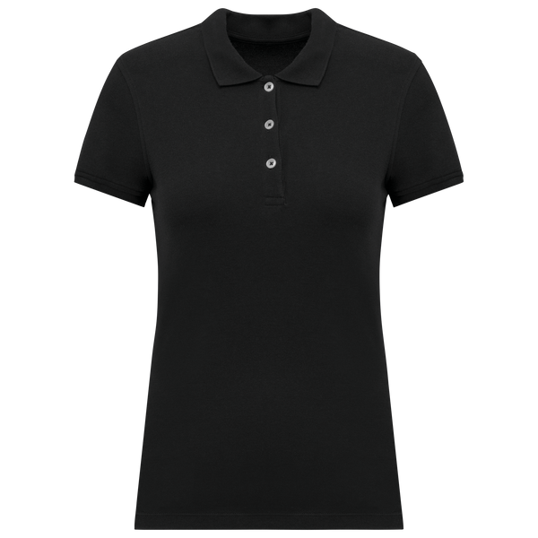 Polo Malha Piqué Manga Curta Senhora-Preto-XS-RAG-Tailors-Fardas-e-Uniformes-Vestuario-Pro