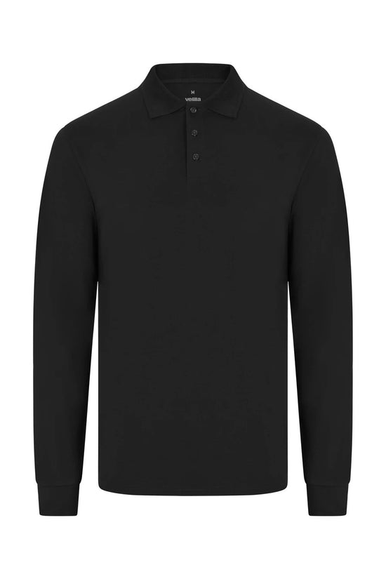 Polo OCS Stretch de Manga Comprida para Homem-Preto - 00-S-RAG-Tailors-Fardas-e-Uniformes-Vestuario-Pro