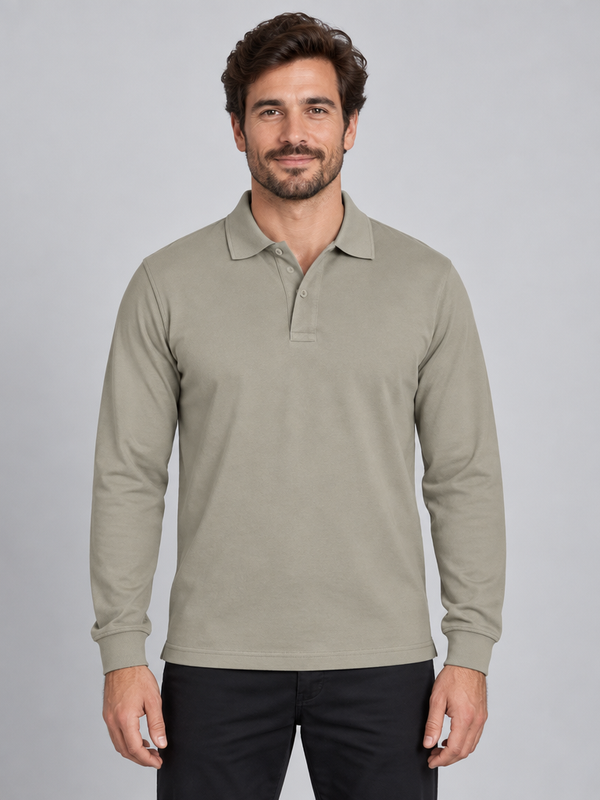 Polo Pedro-Bege Areia-S-RAG-Tailors-Fardas-e-Uniformes-Vestuario-Pro