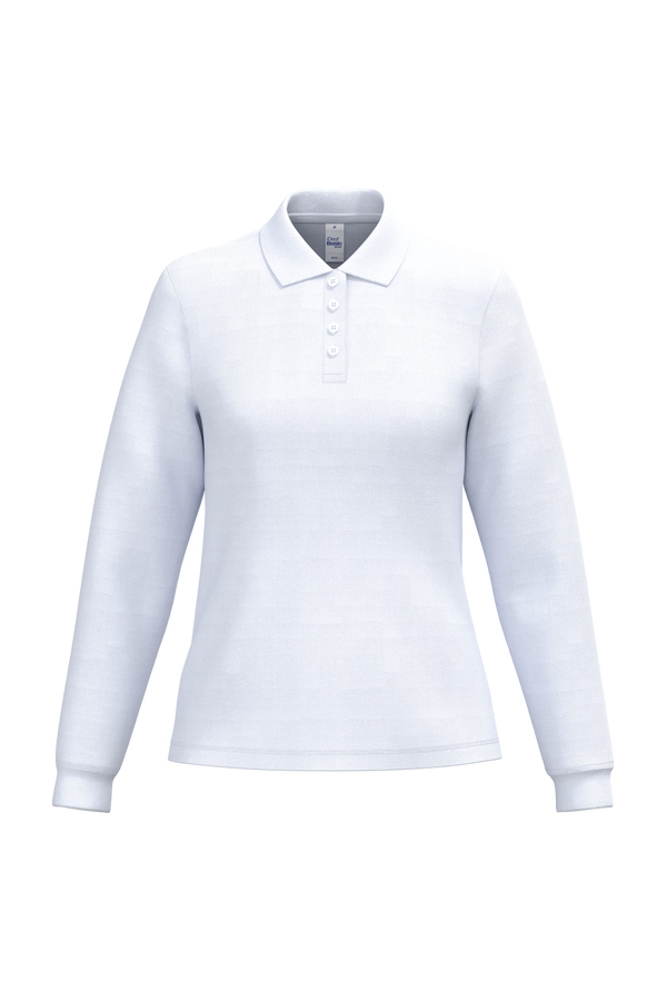 Polo Piqué Manga Comprida Senhora-Branco Ideal-XS-RAG-Tailors-Fardas-e-Uniformes-Vestuario-Pro