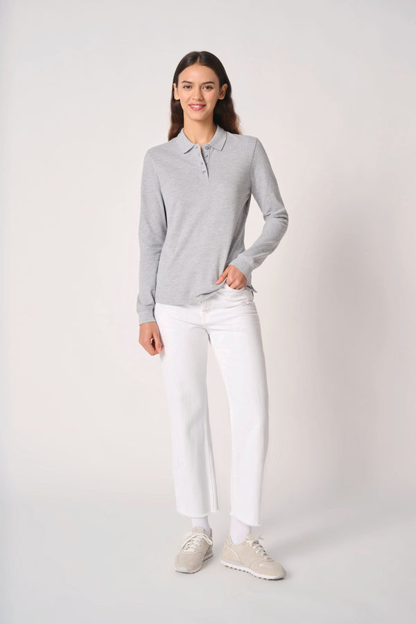 Polo Piqué Manga Comprida Senhora-RAG-Tailors-Fardas-e-Uniformes-Vestuario-Pro