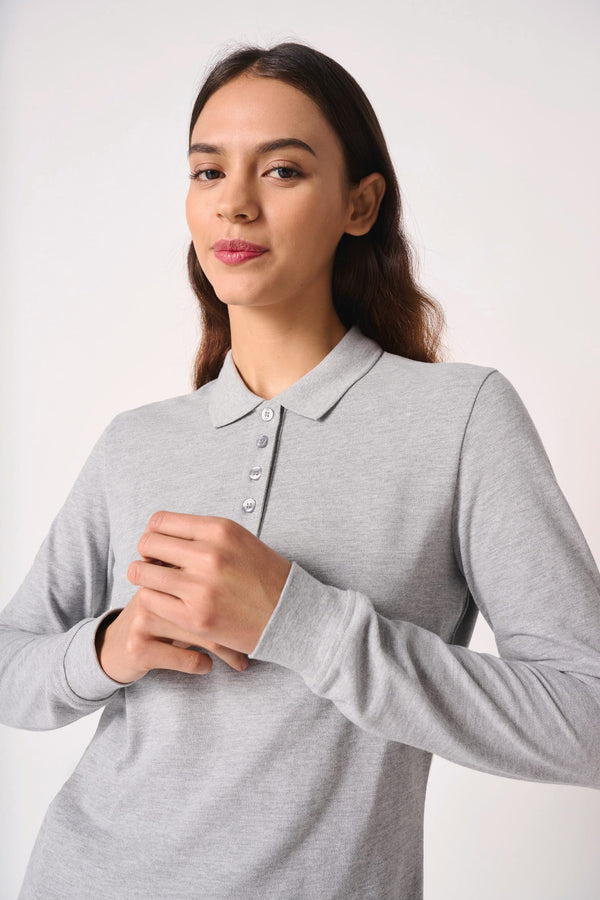 Polo Piqué Manga Comprida Senhora-RAG-Tailors-Fardas-e-Uniformes-Vestuario-Pro