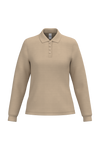 Polo Piqué Manga Comprida de Senhora-Areia Ideal-XS-RAG-Tailors-Fardas-e-Uniformes-Vestuario-Pro