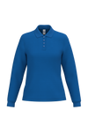 Polo Piqué Manga Comprida de Senhora-Azul Royal Ideal-XS-RAG-Tailors-Fardas-e-Uniformes-Vestuario-Pro