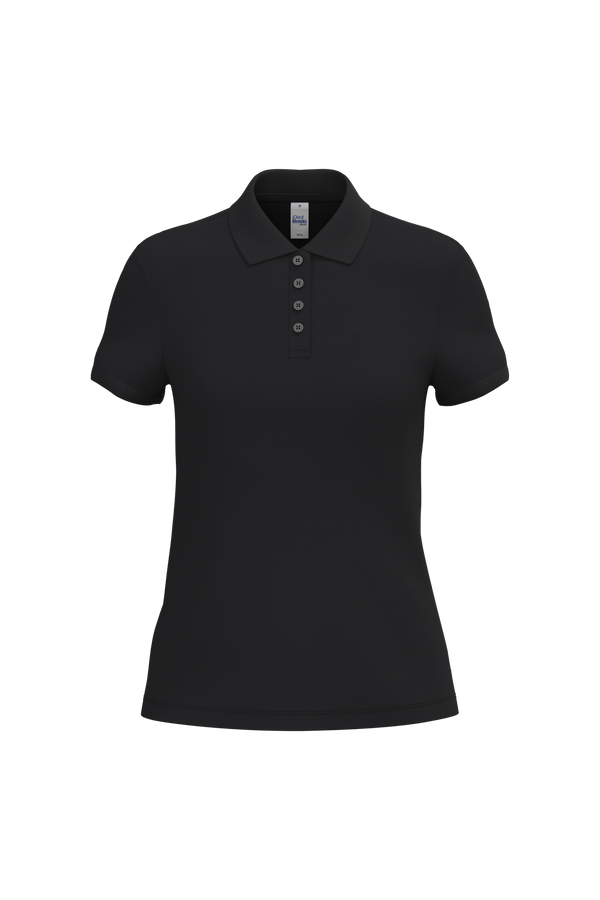 Polo Piqué de Senhora Manga Curta-Preto Ideal-XS-RAG-Tailors-Fardas-e-Uniformes-Vestuario-Pro