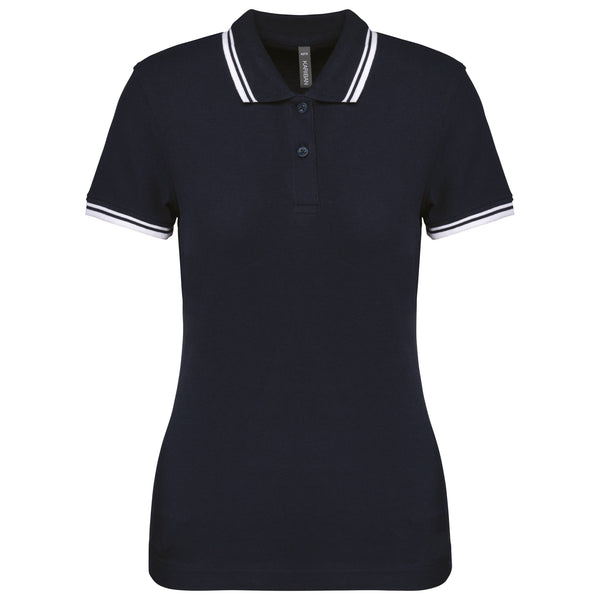 Polo Senhora c\Friso as Riscas-Marinho/Branco-XS-RAG-Tailors-Fardas-e-Uniformes-Vestuario-Pro