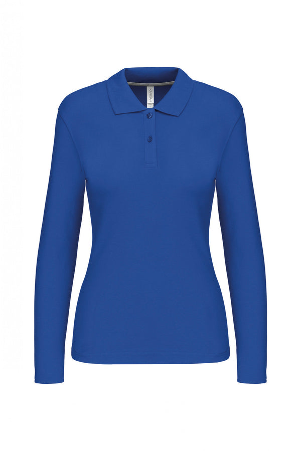 Polo Senhora m\comprida Santa Iria (1 de 2)-Azul Royal Claro-S-RAG-Tailors-Fardas-e-Uniformes-Vestuario-Pro