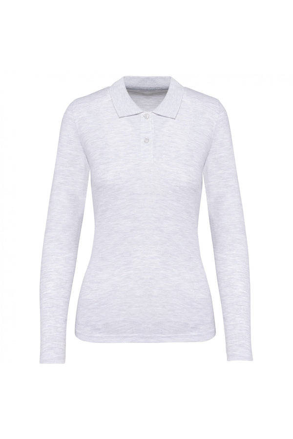 Polo Senhora m\comprida Santa Iria (1 de 2)-Cinza Heather-S-RAG-Tailors-Fardas-e-Uniformes-Vestuario-Pro