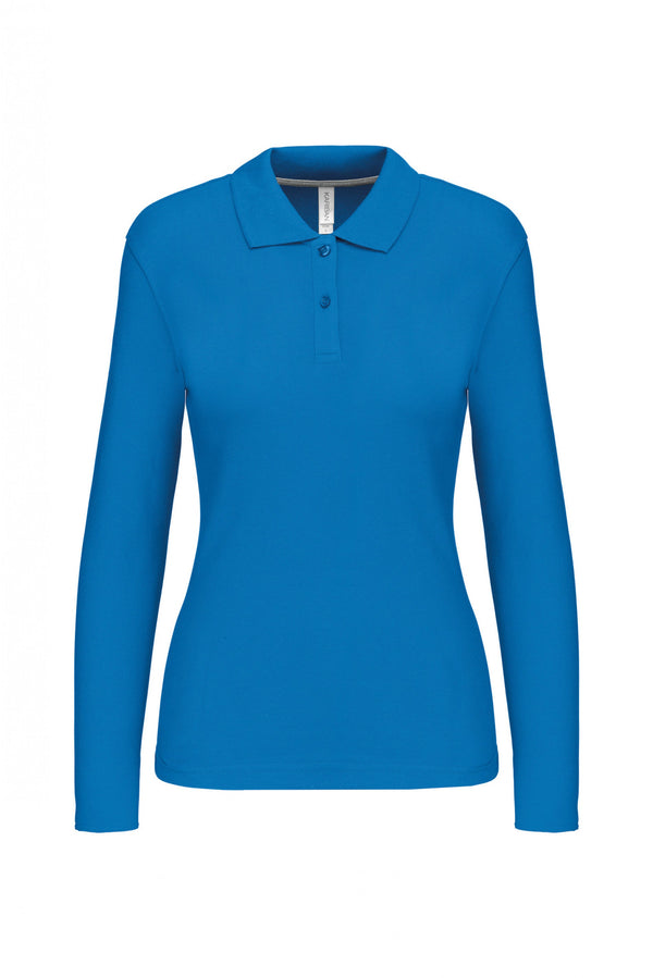 Polo Senhora m\comprida Santa Iria (2 de 2)-S-Azul Tropical-RAG-Tailors-Fardas-e-Uniformes-Vestuario-Pro