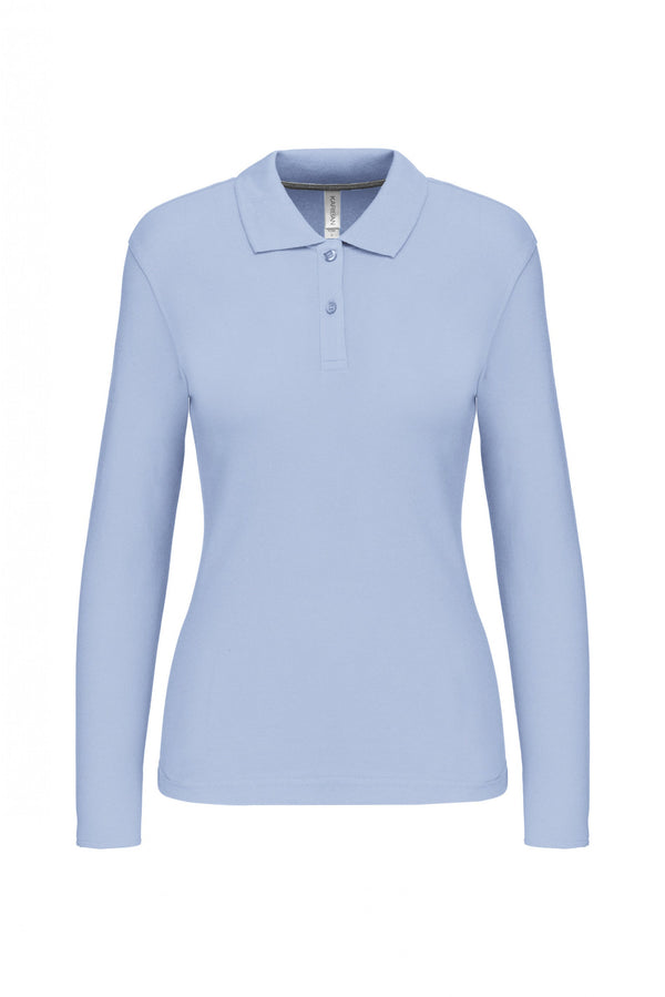 Polo Senhora m\comprida Santa Iria-Azul Celeste-S-RAG-Tailors-Fardas-e-Uniformes-Vestuario-Pro