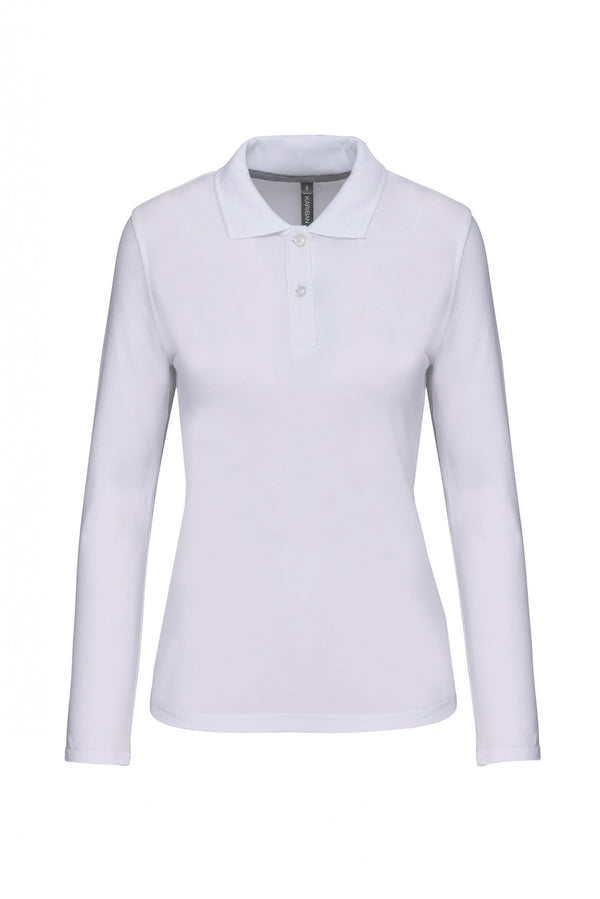 Polo Senhora m\comprida Santa Iria-Branco-S-RAG-Tailors-Fardas-e-Uniformes-Vestuario-Pro